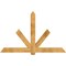 Ekena Millwork Kennewick Rough Sawn Timber Gable Bracket, Western Red Cedar, 84"W x 53"H x 2"D x 6"F, 15/12 Pitch GBW084X53X0206KEN00RWR - alternate 1